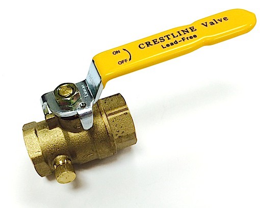 Crestline 3/4" IPS Full Port Lead Free Ball Valve with ...